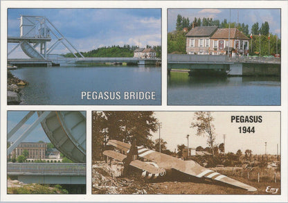 Military Postcard - Pegasus Bridge, Benouville, Normandy Landings RR23478