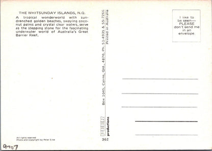 Maps Postcard - Map of The Whitsunday Islands,North Queensland,Australia RR23501