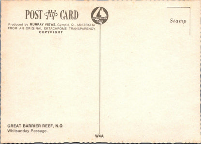 Maps Postcard - Map of The Great Barrier Reef,North Queensland,Australia RR23505