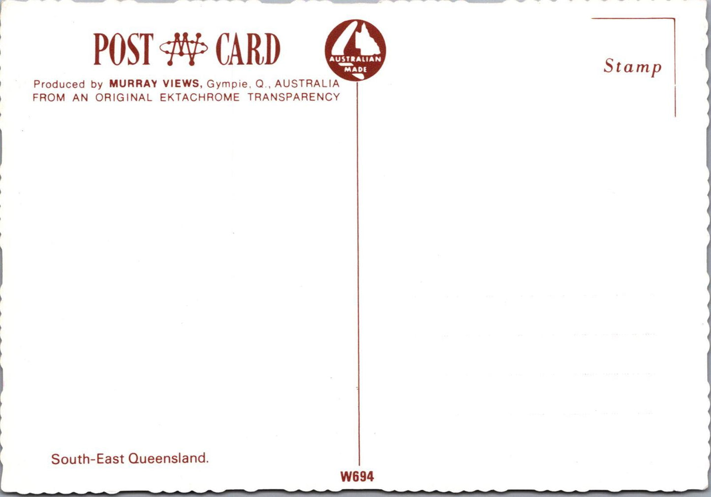 Maps Postcard - Map of South-Easr Queensland, Australia  RR23506