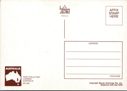 Maps Postcard - Map of Port Phillip Bay, Melbourne, Australia  RR23508