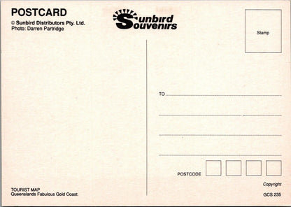 Maps Postcard - Map of The Fabulous Gold Coast, Australia  RR23513