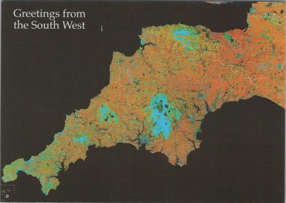 Maps Postcard - Greetings From The South West of England  RR23527
