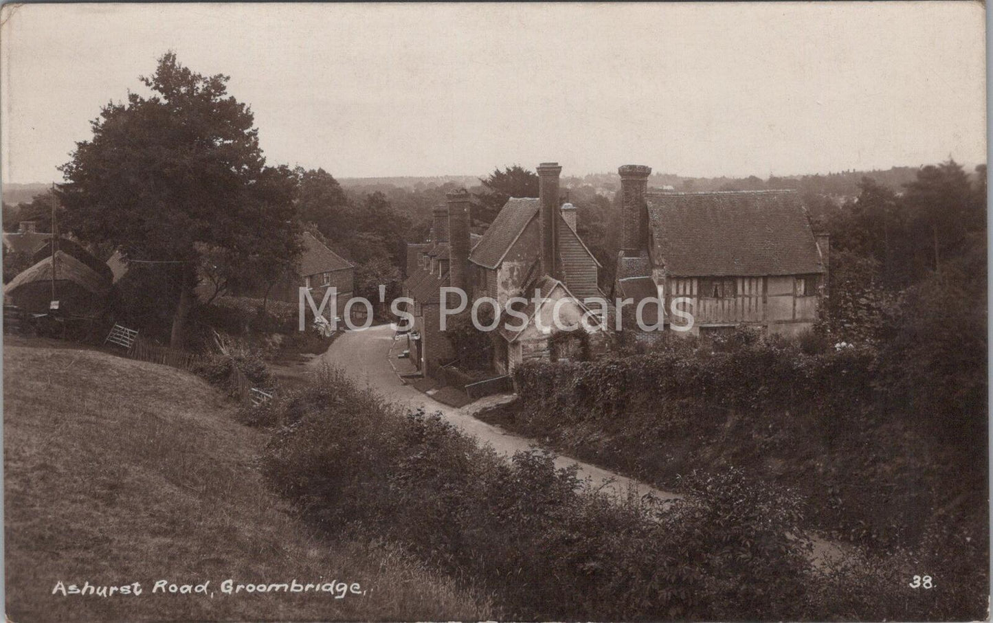 Kent Postcard: Groombridge Ashurst Road Historic Village Street RPPC MB1350