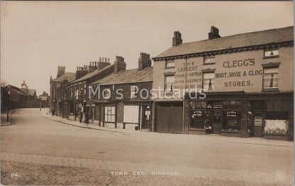 Lancashire Postcard:Town End, Kirkham Clegg's Boot Store 1910s Real Photo MB1345