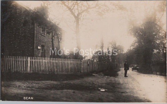 Hampshire Postcard: Dean Lane, Dean Near Winchester Rural Street 1920s RPPC N361