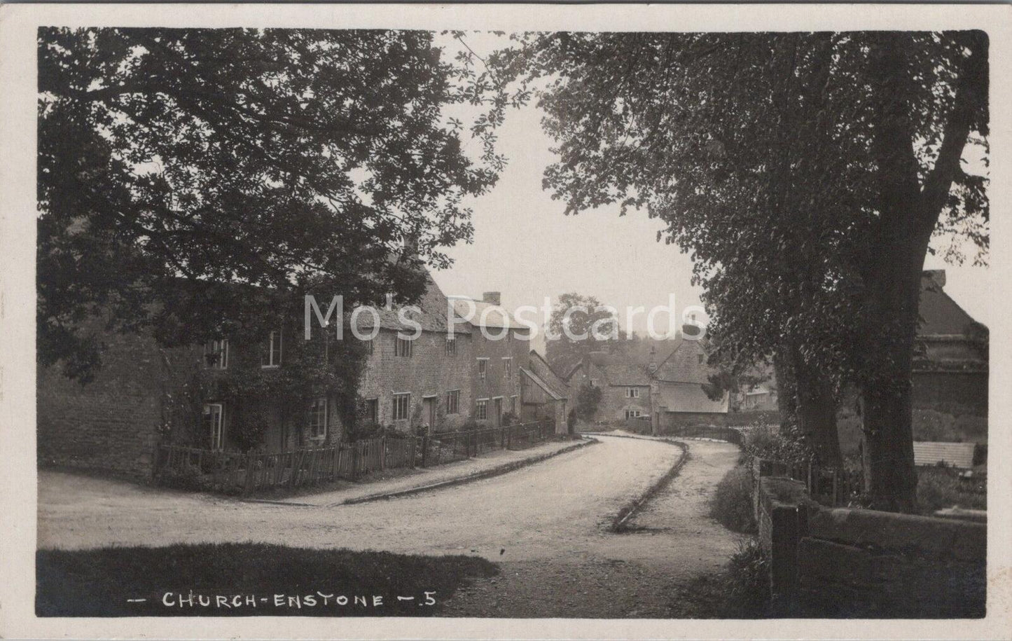 Oxfordshire Postcard: Church Enstone Village Frank Packer RPPC  MB1994