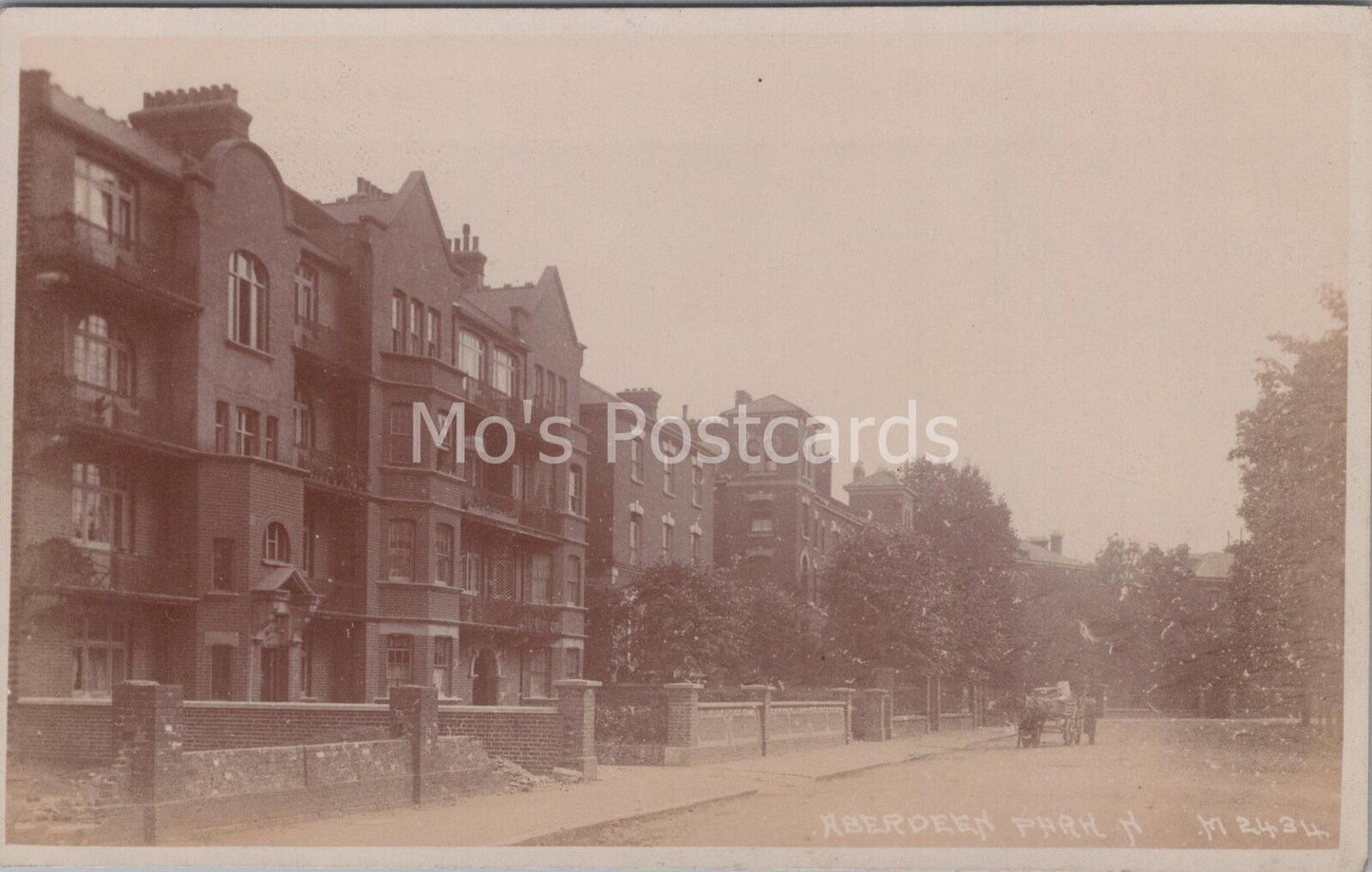 London Postcard: Aberdeen Park Highbury Islington Mansion Blocks RPPC MB1995