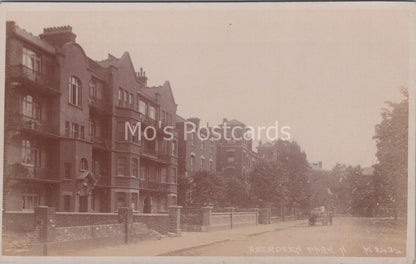 London Postcard: Aberdeen Park Highbury Islington Mansion Blocks RPPC MB1995