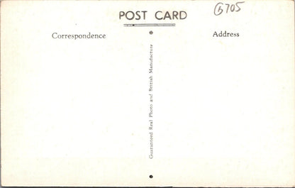 Somerset Postcard: Cottages Park Gate, Dunster  RPPC, Thatched Cottages G705