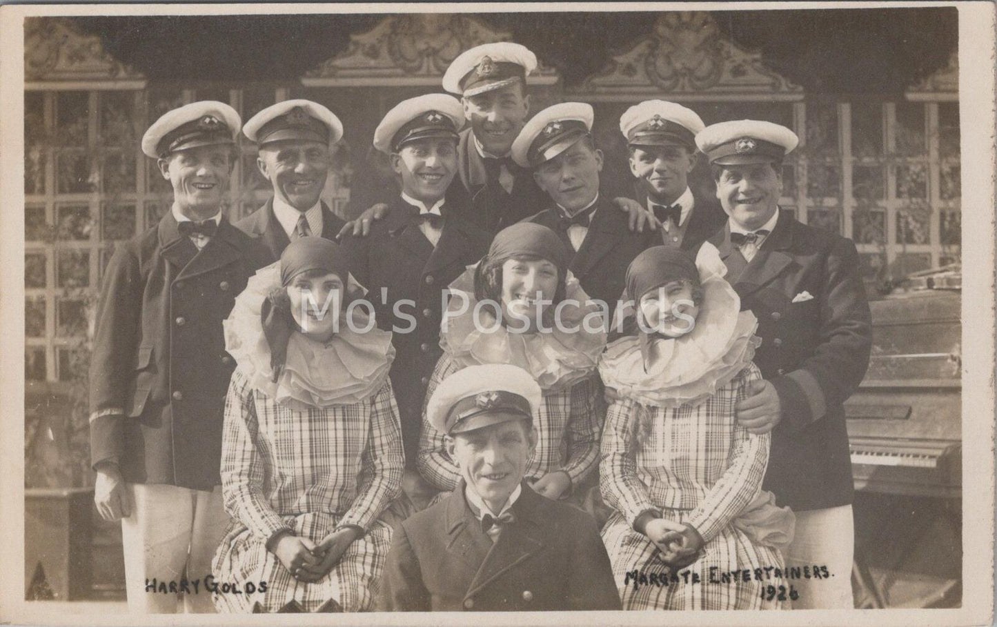 Kent Postcard:Margate Entertainers, Harry Golds Pierrots Theatre 1926 RPPC MB756