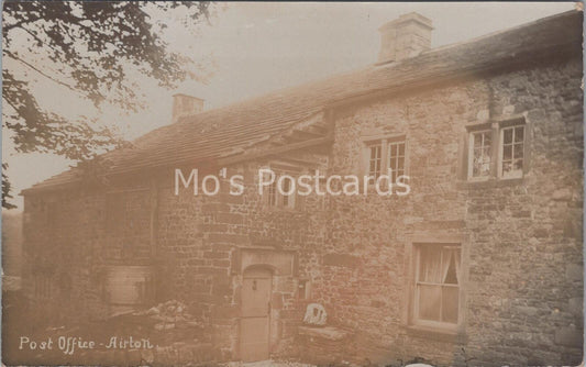 Yorkshire Postcard: Airton Post Office Malhamdale Village 1910s RPPC MB845