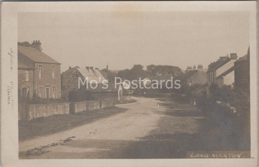 Cumbria Postcard: Long Marton Village Street Scene RPPC Real Photo DR788
