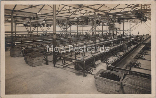 Australia Postcard: Geelong Federal Woollen Mills Spinning Interior RPPC DR709