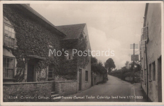 Somerset Postcard: Coleridge's Cottage, Nether Stowey Street View RPPC M950