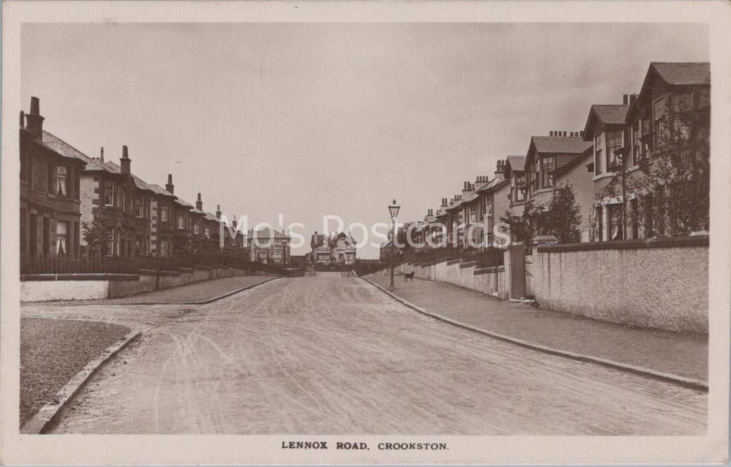 Renfrewshire Postcard: Lennox Road Crookston Street View Cardonald 1920s MB514