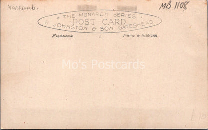 Northumberland Postcard: Ovingham Packhorse Bridge End Inn Burn RPPC MB1108