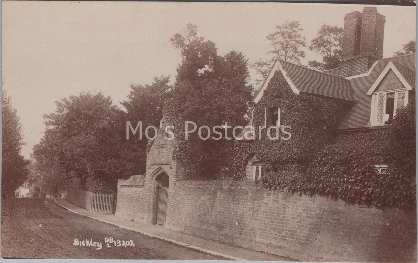 London Postcard: Bickley St George Church Lodge Gate Gateway Bromley RPPC MB1150
