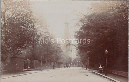 Lancashire Postcard: Wilmslow Road, Didsbury, Manchester RPPC MB1298