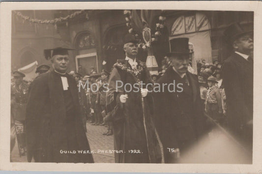 Lancashire Postcard: Preston Guild Procession Mayor Astley Bell RPPC 1922 MB1299