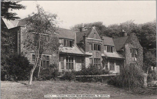 Devon Postcard: Pickwell Manor Georgeham North Devon Jacobean RPPC XT2528