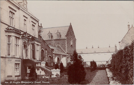 Sussex Postcard: St Hugh's Charterhouse Monastery Guest House 1910s RPPC XT2535