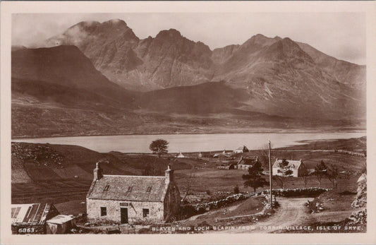 Scotland Postcard: Isle of Skye Blaven and Loch Slapin Torrin 1930s RPPC XT2542
