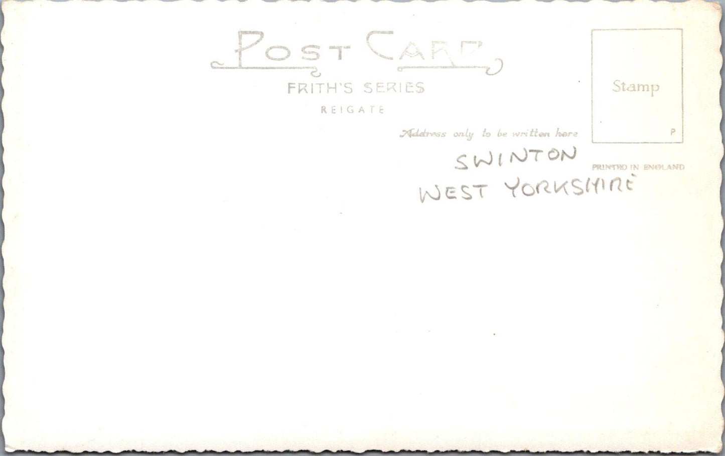 Yorkshire Postcard: West Street, Swinton, Malton, RPPC, 1950s, Frith XT2545