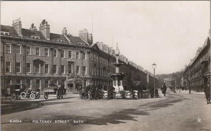 Somerset Postcard: Pulteney Street Laura Place Bath RPPC  XT2546