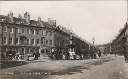 Somerset Postcard: Pulteney Street Laura Place Bath RPPC  XT2546