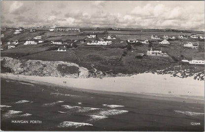 Cornwall Postcard: Mawgan Porth Beach Coast Newquay RPPC  XT2551