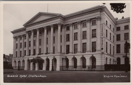 Gloucestershire Postcard: Queens Hotel, Cheltenham Spa, RPPC XT2558