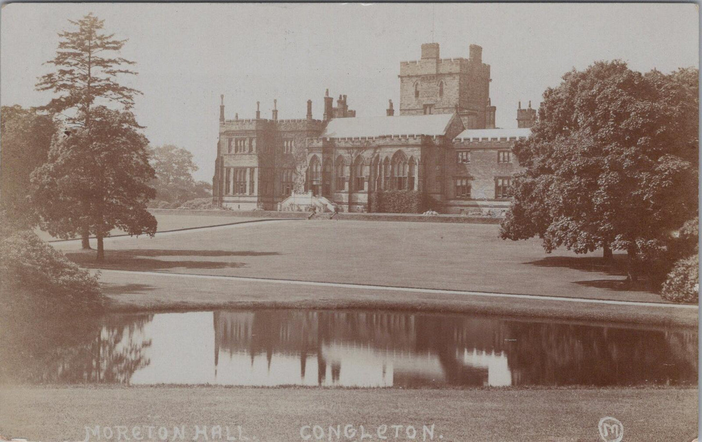 Cheshire Postcard: Great Moreton Hall, Congleton Mansion 1910, RPPC XT2559