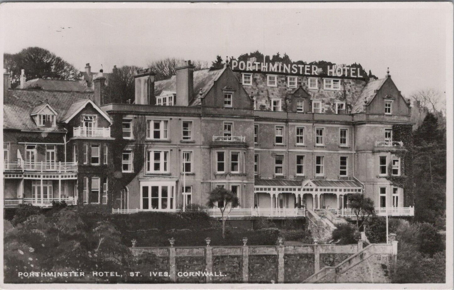 Cornwall Postcard: Porthminster Hotel, St Ives 1930’s  XT2574