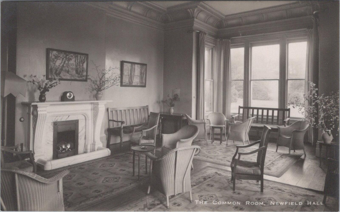 Yorkshire Postcard: Newfield Hall, Malhamdale Common Room 1930’s  XT2576