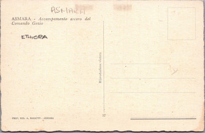 Eritrea Postcard: Asmara Askari Military Camp, Native Tukul Huts  XT2578