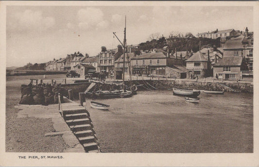 Cornwall Postcard: St Mawes Harbour, The Pier Boats  XT2580