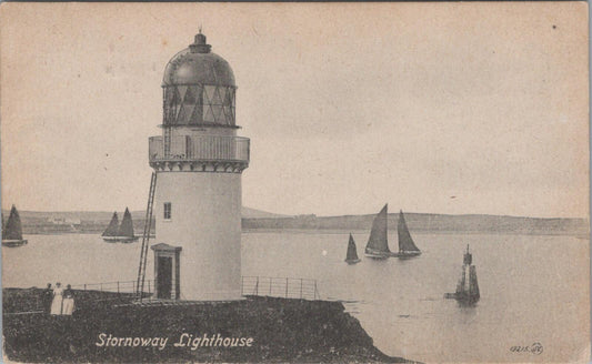 Scotland Postcard: Stornoway Arnish Point Lighthouse 1921 Hebrides  XT2581