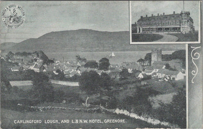 County Louth Postcard: Carlingford Lough, L&NW Hotel Greenore 1900’s XT2583