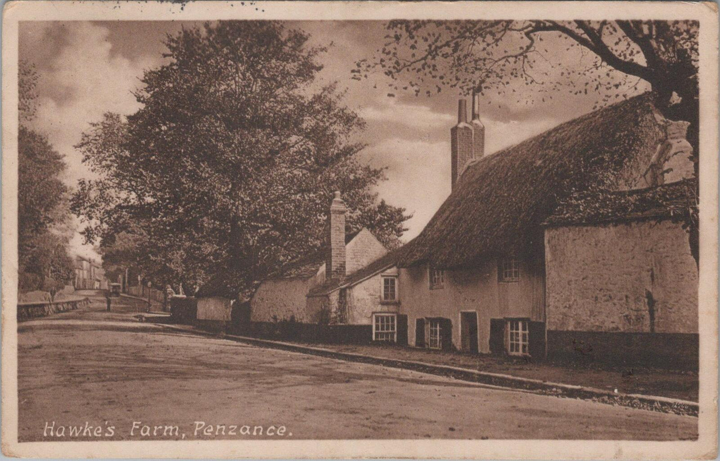 Cornwall Postcard: Penzance Alverton Road, Hawke’s Farm 1916, XT2585