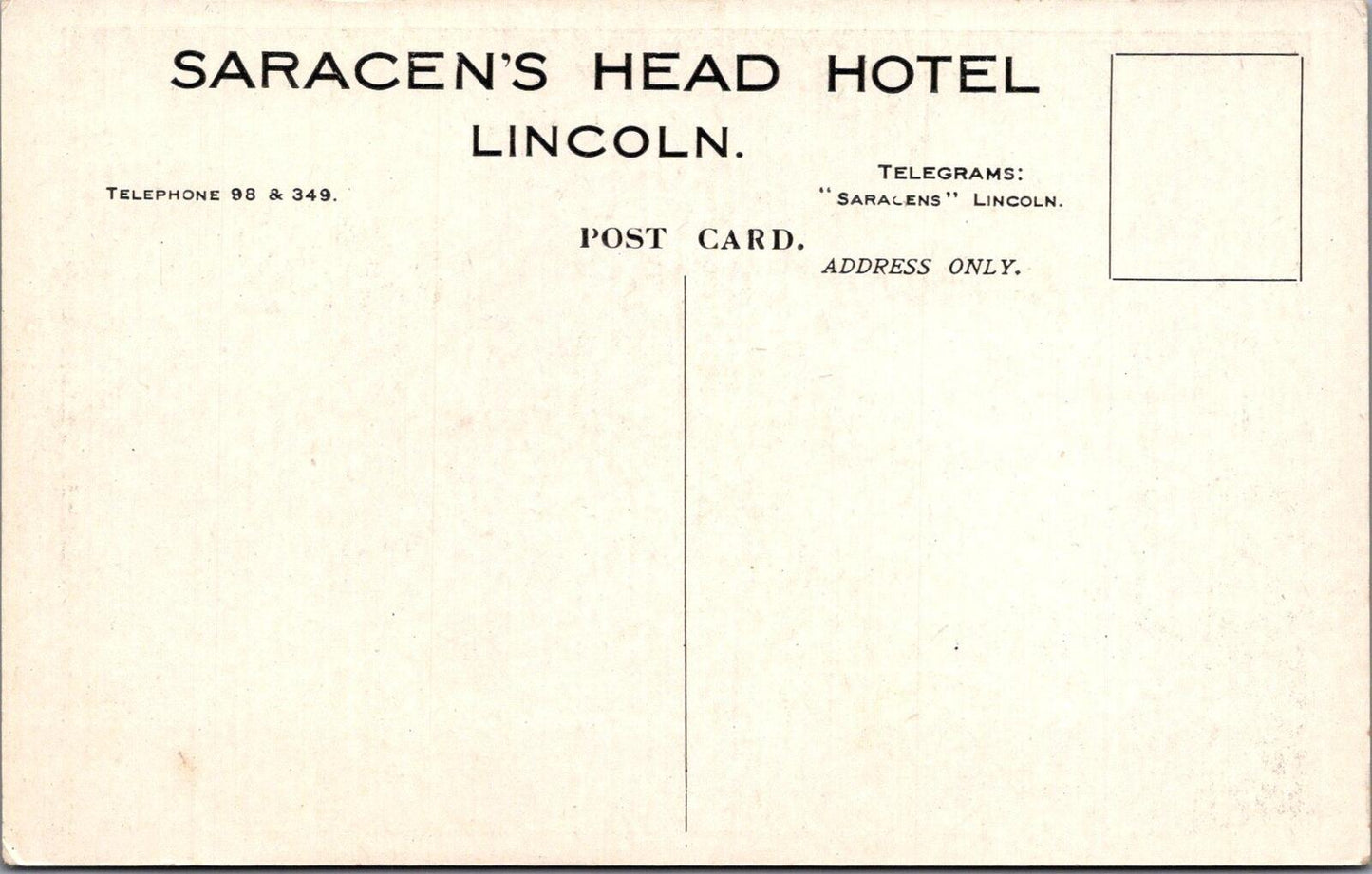 Lincolnshire Postcard: Saracen’s Head Hotel, Lincoln  XT2586