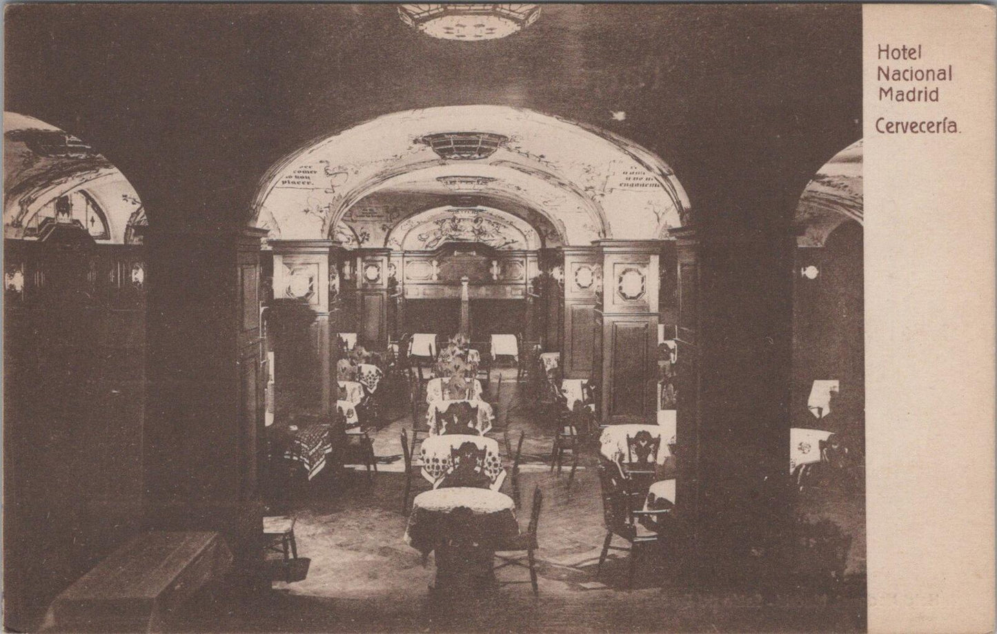 Spain Postcard: Hotel Nacional Madrid, Cerveceria Dining Hall  XT2588