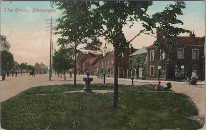Hertfordshire Postcard: Stevenage The Green, High Street Shops 1909  XT2591