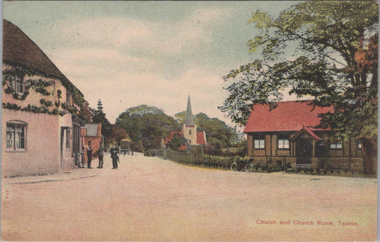 Kent Postcard: Church and Church Room Teston 1909, The Kent Series  XT2600