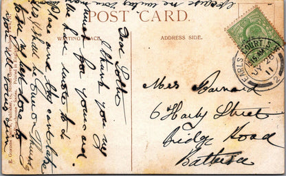 Sussex Postcard Hastings Castle Stormy Day Jotter Pinachrome 1911 XT2611