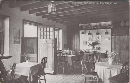 Sussex Postcard: Pevensey Bay Honeypot Tea Rooms Interior 1930s San Bride XT2615