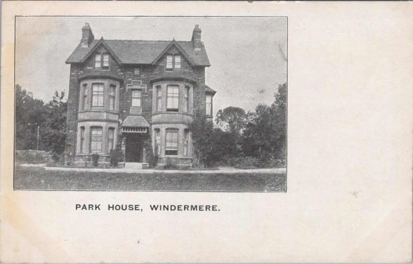Cumbria Postcard: Windermere Park House Lake District Stone Villa 1910s XT2622