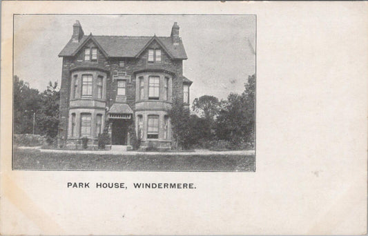 Cumbria Postcard: Windermere Park House Lake District Stone Villa 1910s XT2622