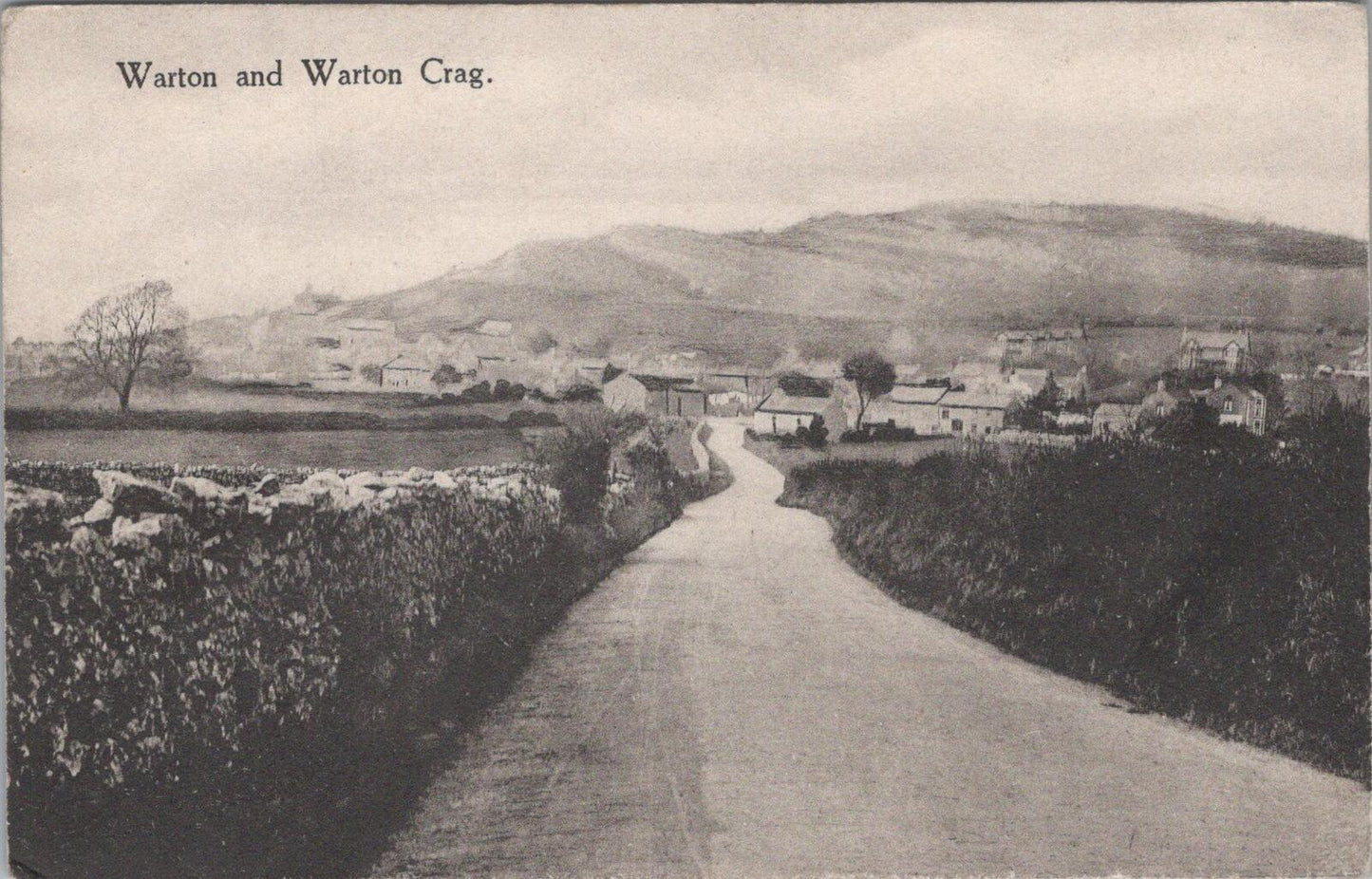Lancashire Postcard: Warton Crag Village Street Scene Carnforth 1910s XT2624