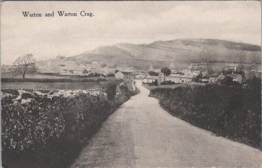 Lancashire Postcard: Warton Crag Village Street Scene Carnforth 1910s XT2624